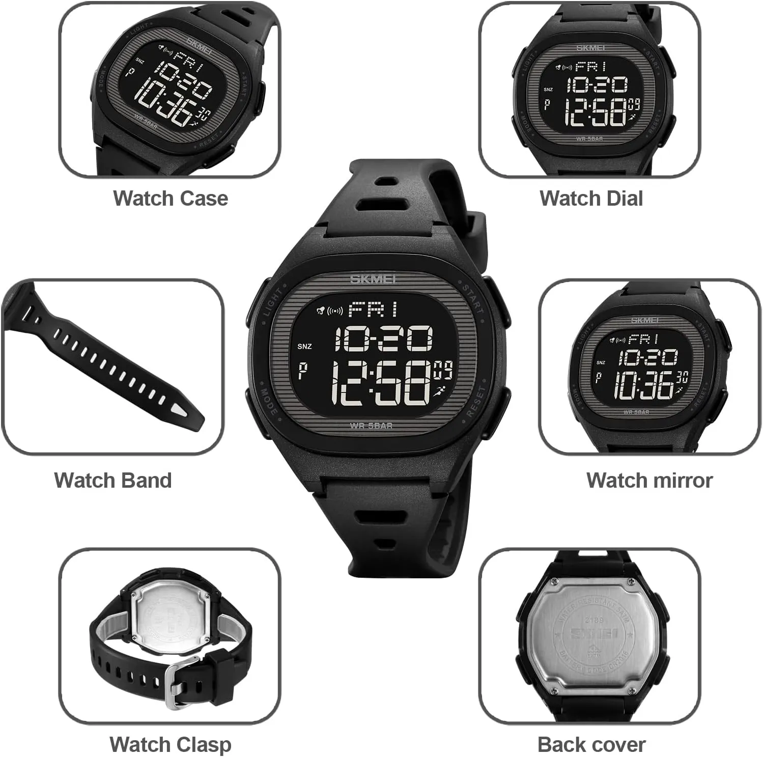 Watch Multifunctional Military Sports Glow LED Watch FANMIS Men's Digital Outdoor Sports Watch ratio hydrogen compulsory saguaro hypothesis Youth Student Electronic Waterproof 