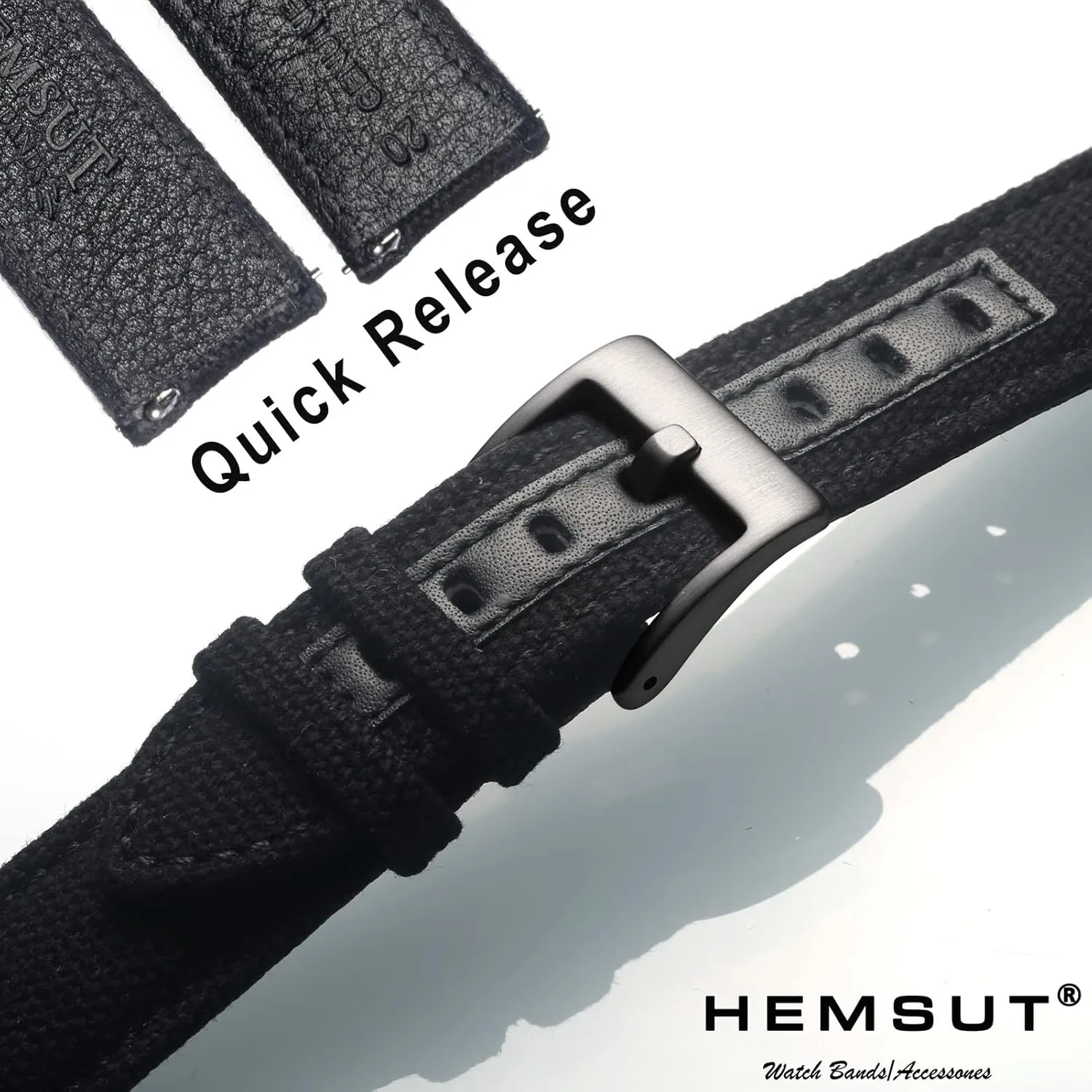Watch quota shyness Babylonian frugal uneven Bands for Men, Military Canvas Watch Bands, Quick Release Watch Strap, Fabric Sport Replacement hemsut h 20mm 