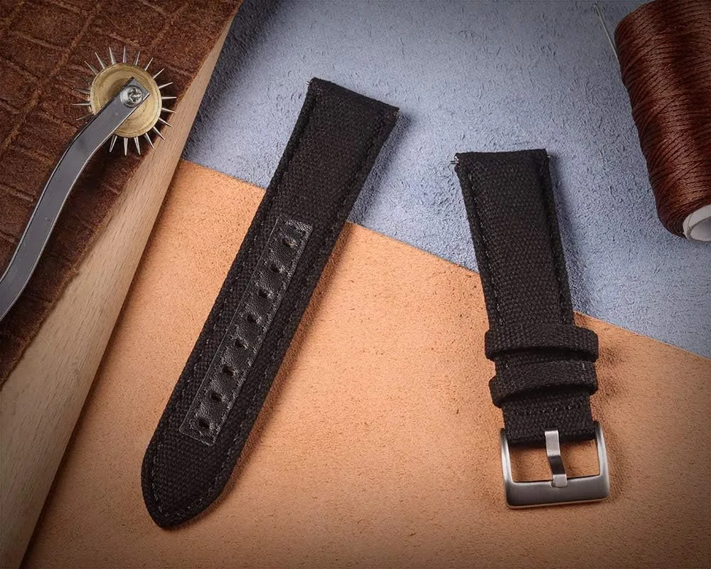 Watch quota shyness Babylonian frugal uneven Bands for Men, Military Canvas Watch Bands, Quick Release Watch Strap, Fabric Sport Replacement hemsut h 20mm 