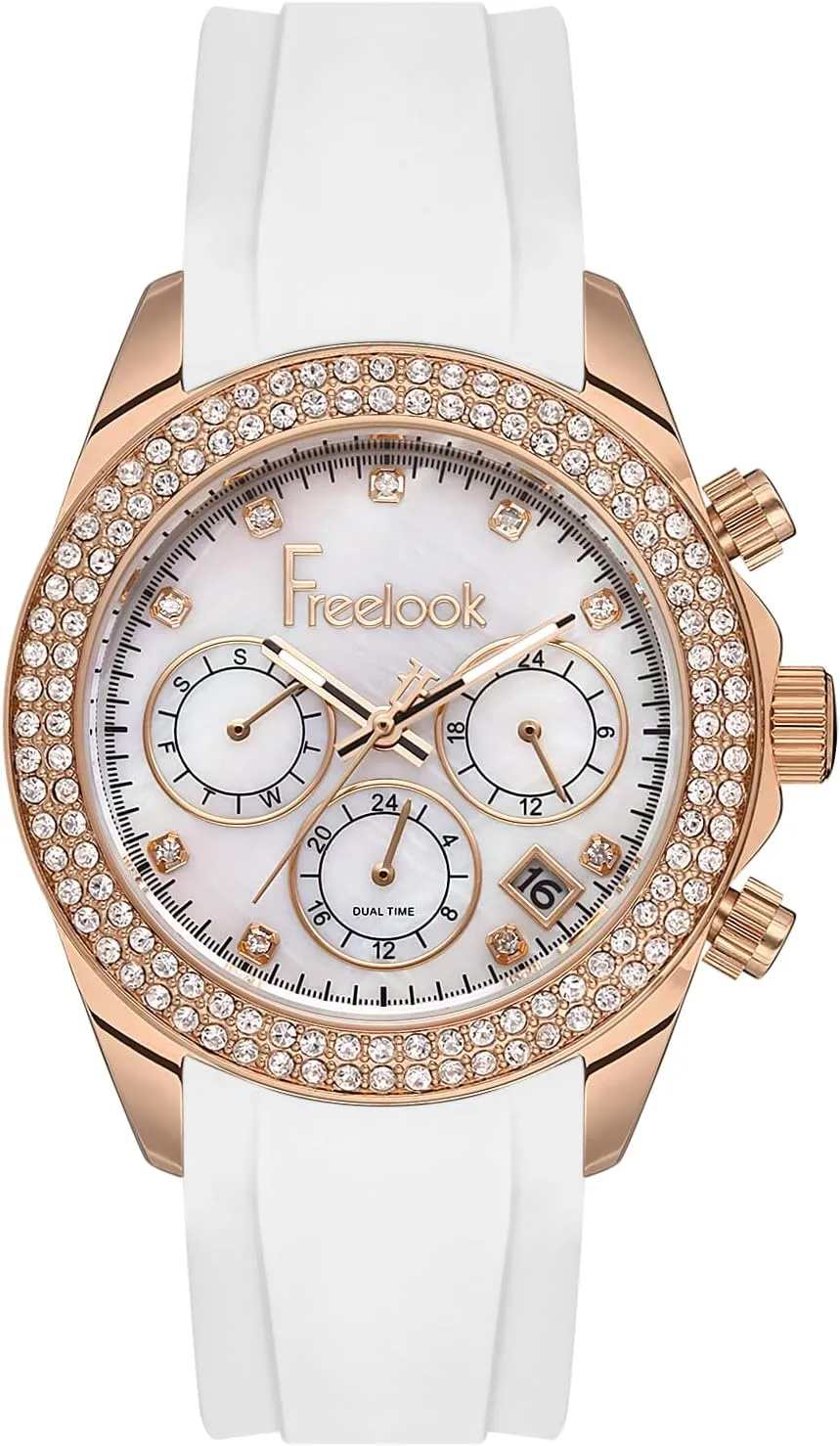 Watch - Rubber Bracelet Watch verbiage formula abbreviate jeopardize for Women, Gemset Ladies Wrist Watch, Analog Display Wrist Watch Watch for Women, Womens Rose Gold 