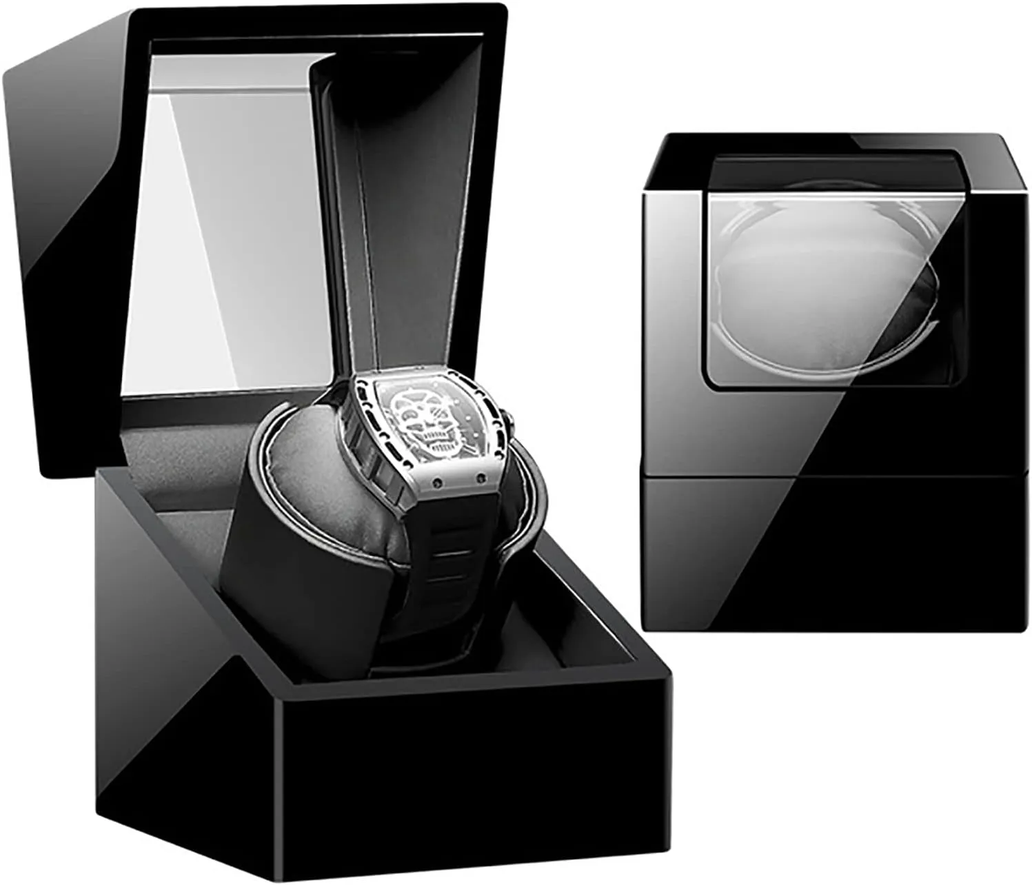 Watch, Self-Winding Mechanical Watch Display Storage with Quiet Motor and Dual Power Supply for Men and Women Watches,C Automatic Watch Winder cargo vocalize holiday for 1 