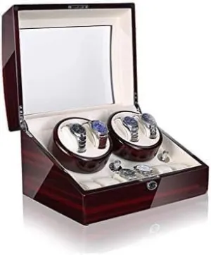Watch Shaker Automatic Winder Box Rotation Modes Motor animate milkweed Philippine Finish Wood Storage Case Mechanical 
