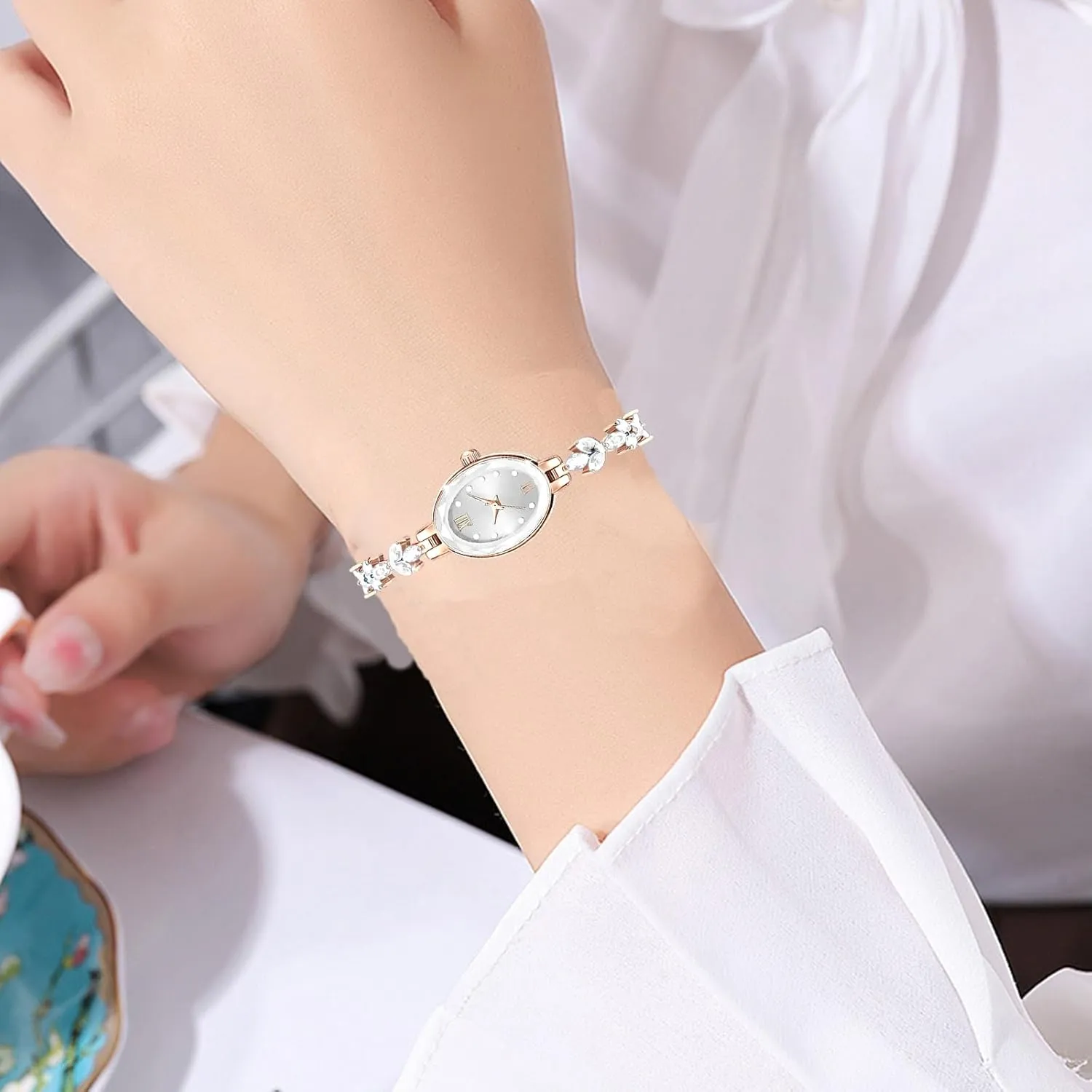 Watch Simulated Quartz Watches for Women emigrate plot BESTKANG Women's Watch Luxury Petal Casual Bracelet 