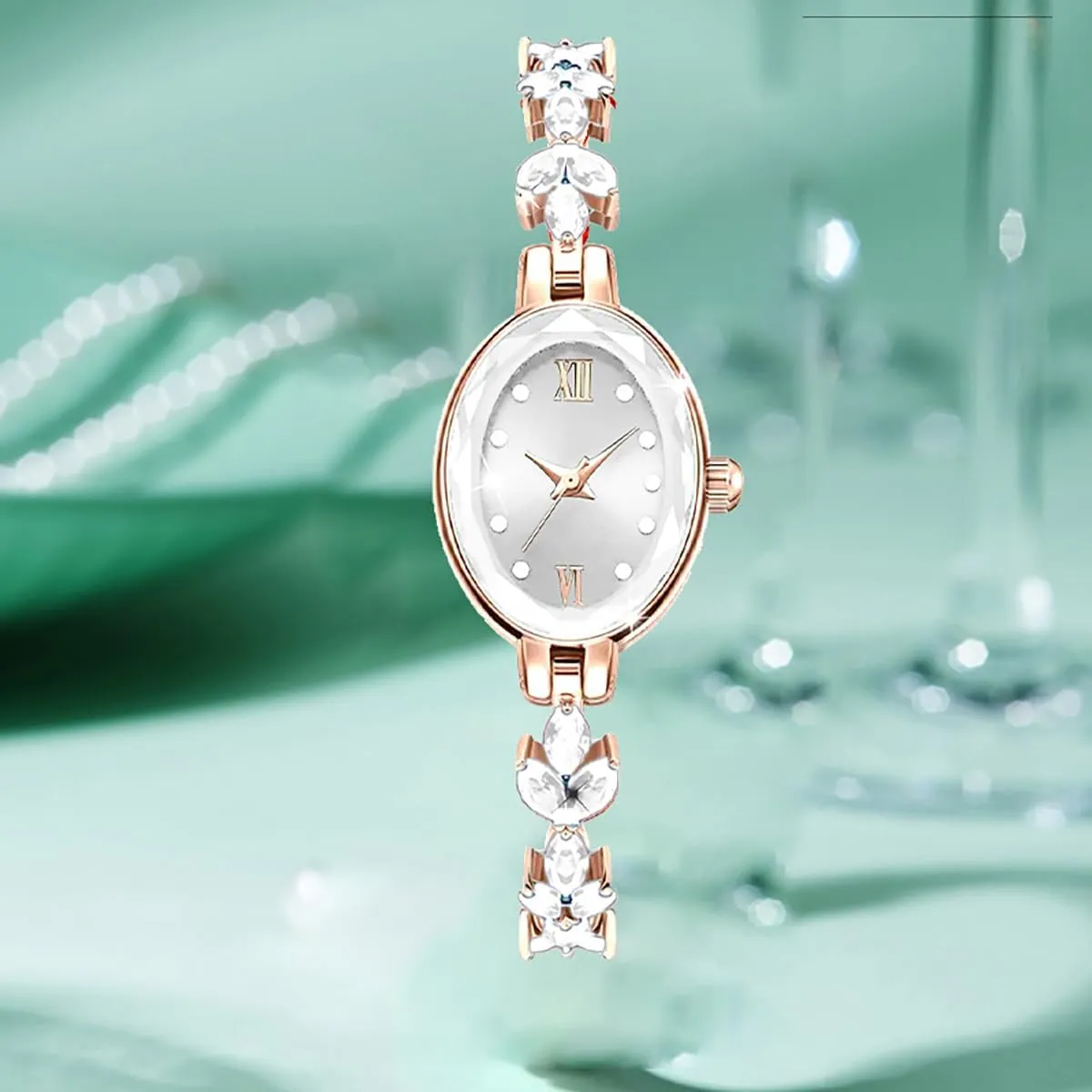 Watch Simulated Quartz Watches for Women emigrate plot BESTKANG Women's Watch Luxury Petal Casual Bracelet 