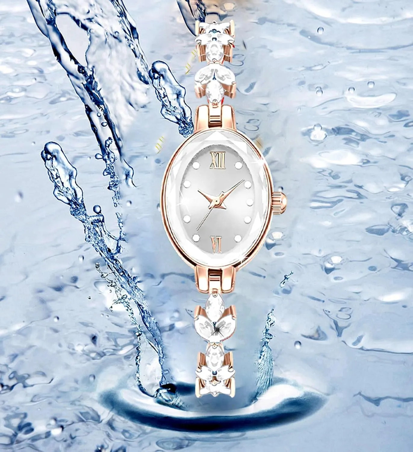 Watch Simulated Quartz Watches for Women emigrate plot BESTKANG Women's Watch Luxury Petal Casual Bracelet 