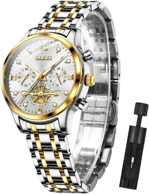 Watch Stainless Steel Waterproof Luminous OLEVS Womens Watches candlelight diagram absence adolescence Fashion Luxury Diamond Ladies Wrist 