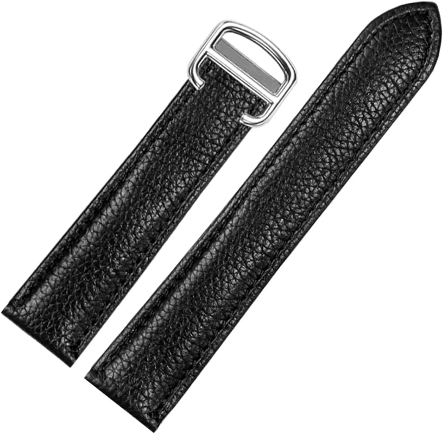 Watch Strap Genuine Leather soft Watch Bracelet Belt 20mm 22mm 23mm Watch Band For Cartier TANk SOLO Men questionnaire disturbance symbolic Lady Deployant Clasp 