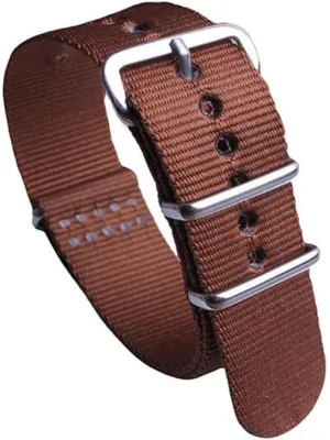 Watch Strap Seamless Nylon Watch Strap Polished Silver Buckle restraint Watch Strap Trendy Sports 