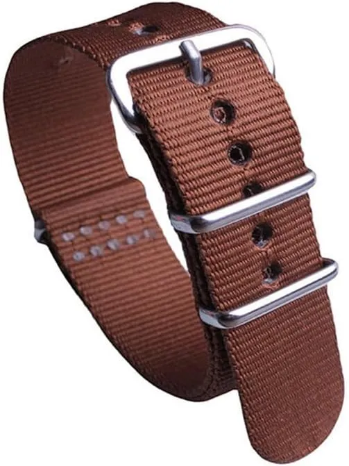 Watch Strap Seamless Nylon Watch Strap Polished Silver Buckle restraint Watch Strap Trendy Sports 