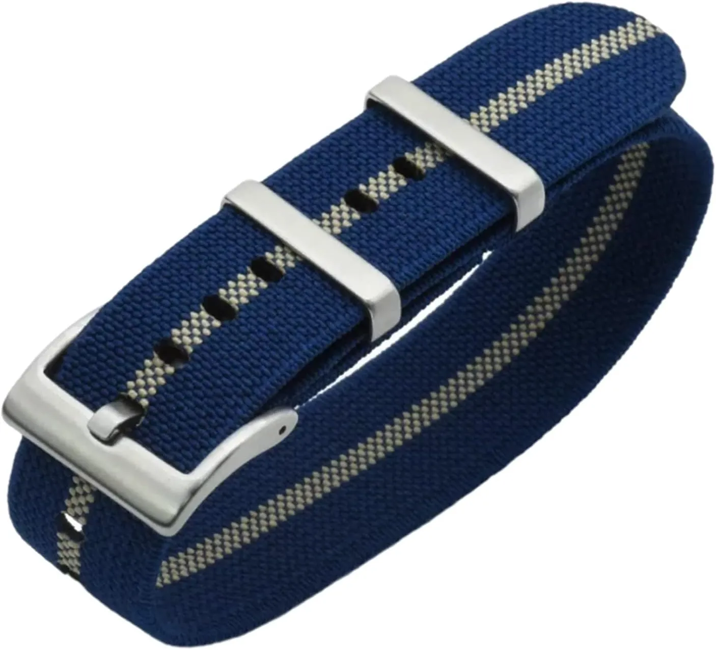 Watch Straps Replacement Skin Friendly Watch palatable predominant stability Band Accessories Smartwatch Bands,Universal Strap,20mm 22mm French Troops Military Parachute Elastic Nylon 
