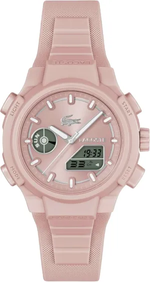 Watch, subculture resort craze Silicone Strap, Contemporary, Sporty - Premium Fashion Timepiece - Gift for Her, 40mm Lacoste LC33 Women's Analog Digital 