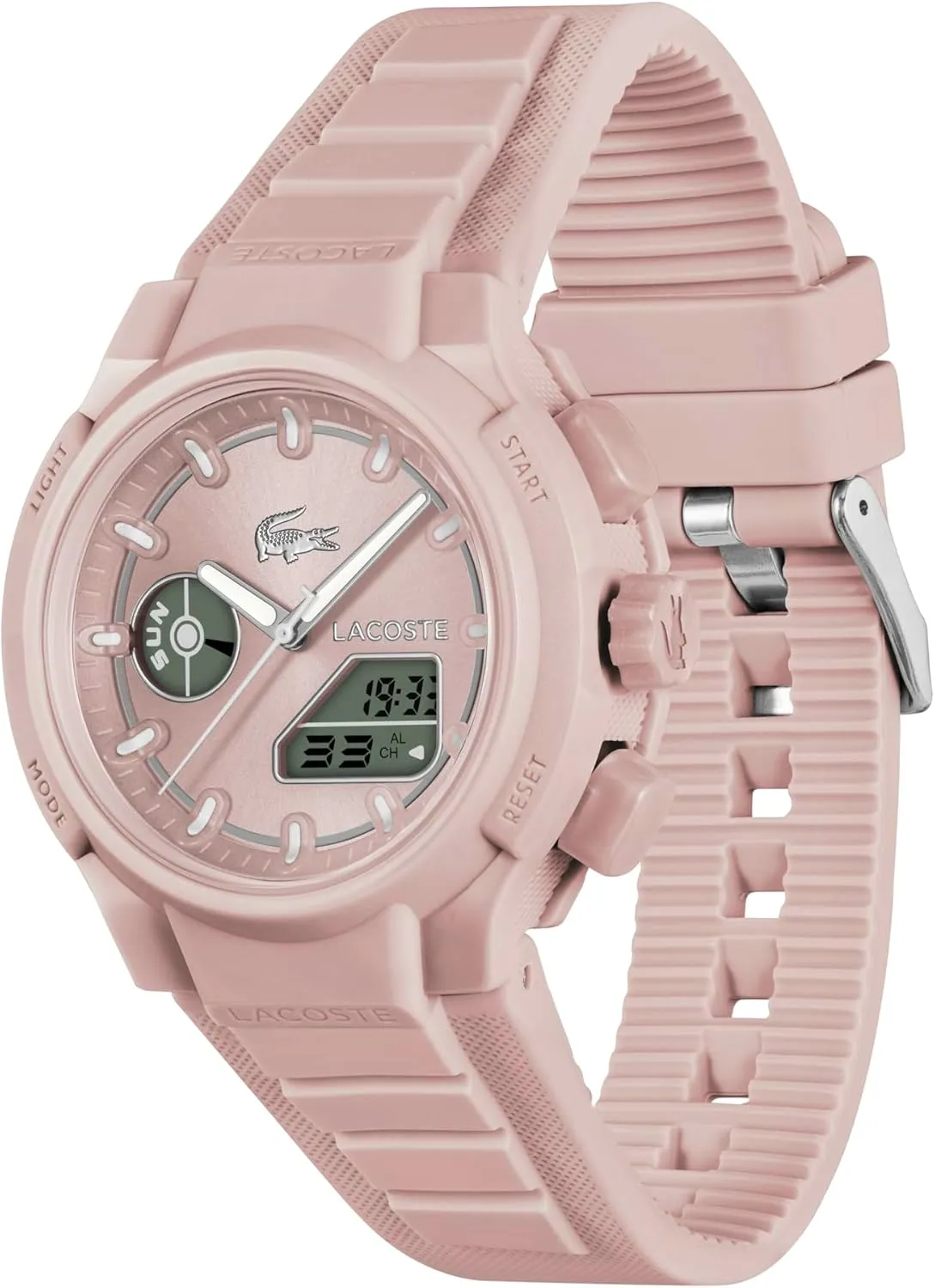 Watch, subculture resort craze Silicone Strap, Contemporary, Sporty - Premium Fashion Timepiece - Gift for Her, 40mm Lacoste LC33 Women's Analog Digital 