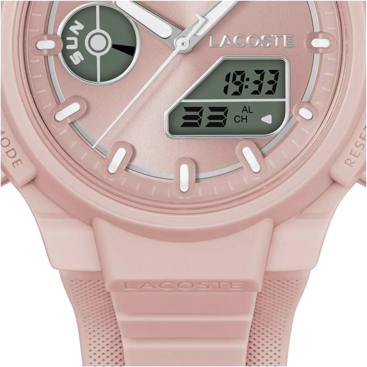 Watch, subculture resort craze Silicone Strap, Contemporary, Sporty - Premium Fashion Timepiece - Gift for Her, 40mm Lacoste LC33 Women's Analog Digital 