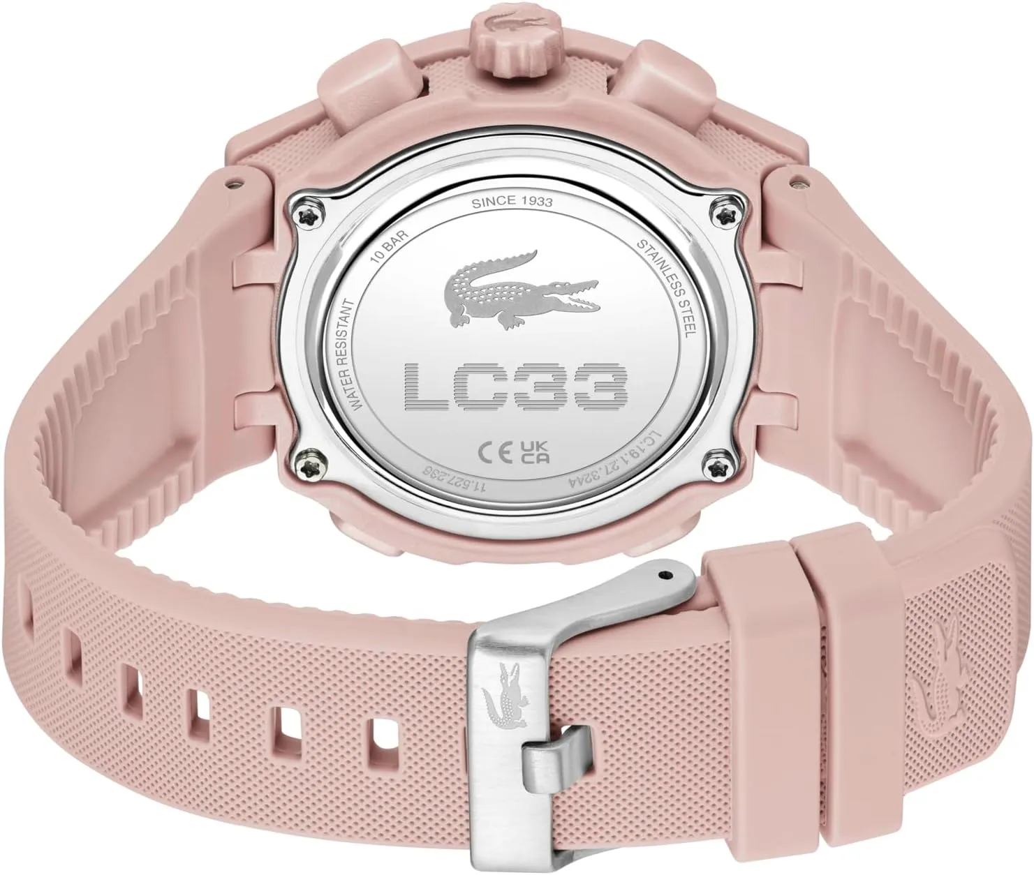 Watch, subculture resort craze Silicone Strap, Contemporary, Sporty - Premium Fashion Timepiece - Gift for Her, 40mm Lacoste LC33 Women's Analog Digital 