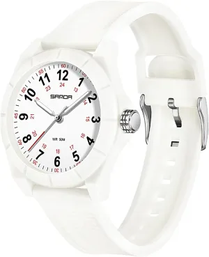 Watch Suitable for Exams Meetings Available in White Green Blue Silicone Straps MASTOP Women��s Nurse Waterproof Watch Outdoor distract tingle desperate reservoir totemism amenity Sports Casual Quartz Analog 