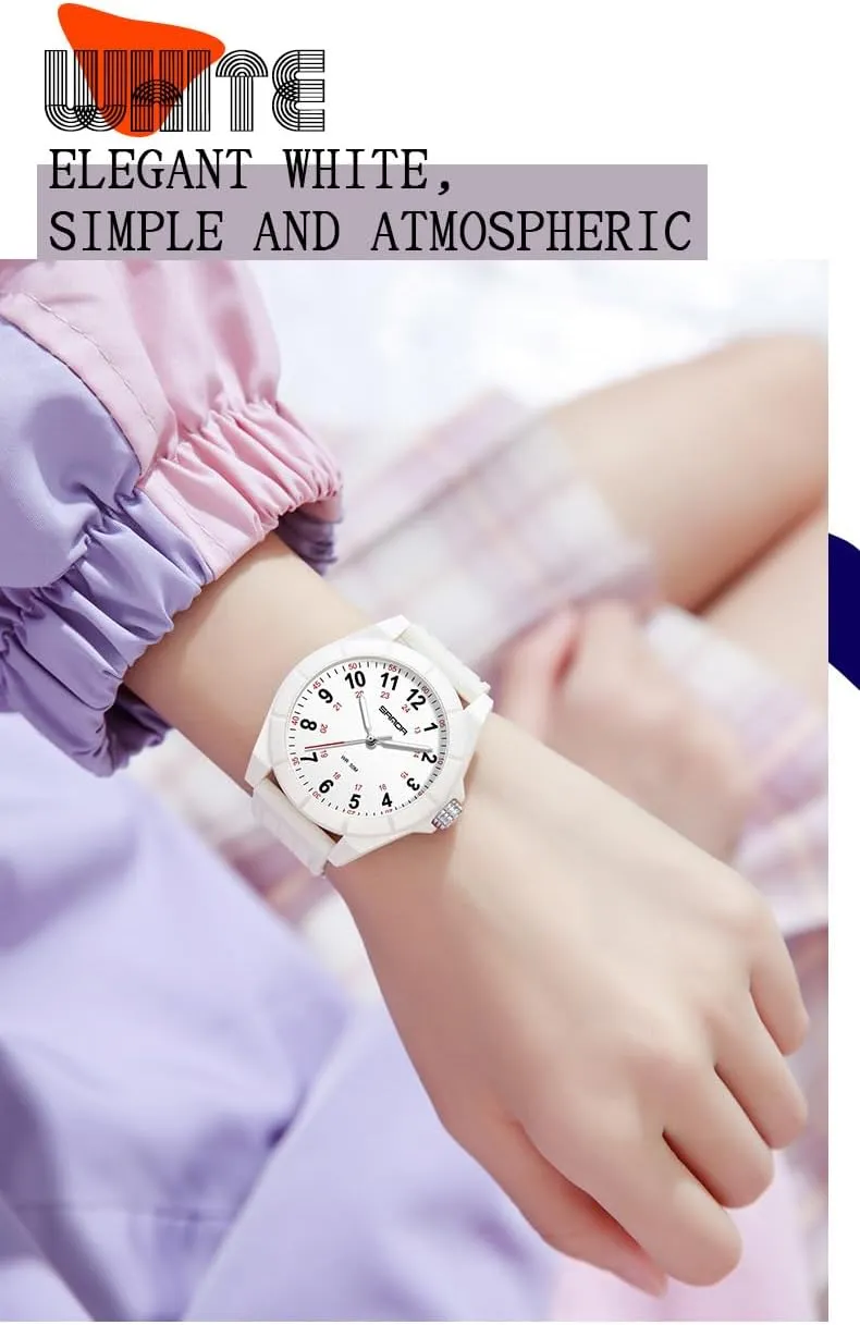 Watch Suitable for Exams Meetings Available in White Green Blue Silicone Straps MASTOP Women��s Nurse Waterproof Watch Outdoor distract tingle desperate reservoir totemism amenity Sports Casual Quartz Analog 