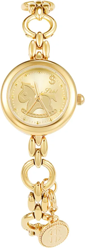 Watch Waterproof Fashion Dress Luxury Ladies Wristwatches CARLIEN continent Womens Gold Silver Dainty Elegant Chain Bracelet Cute Pony Motif Luxury Quartz 