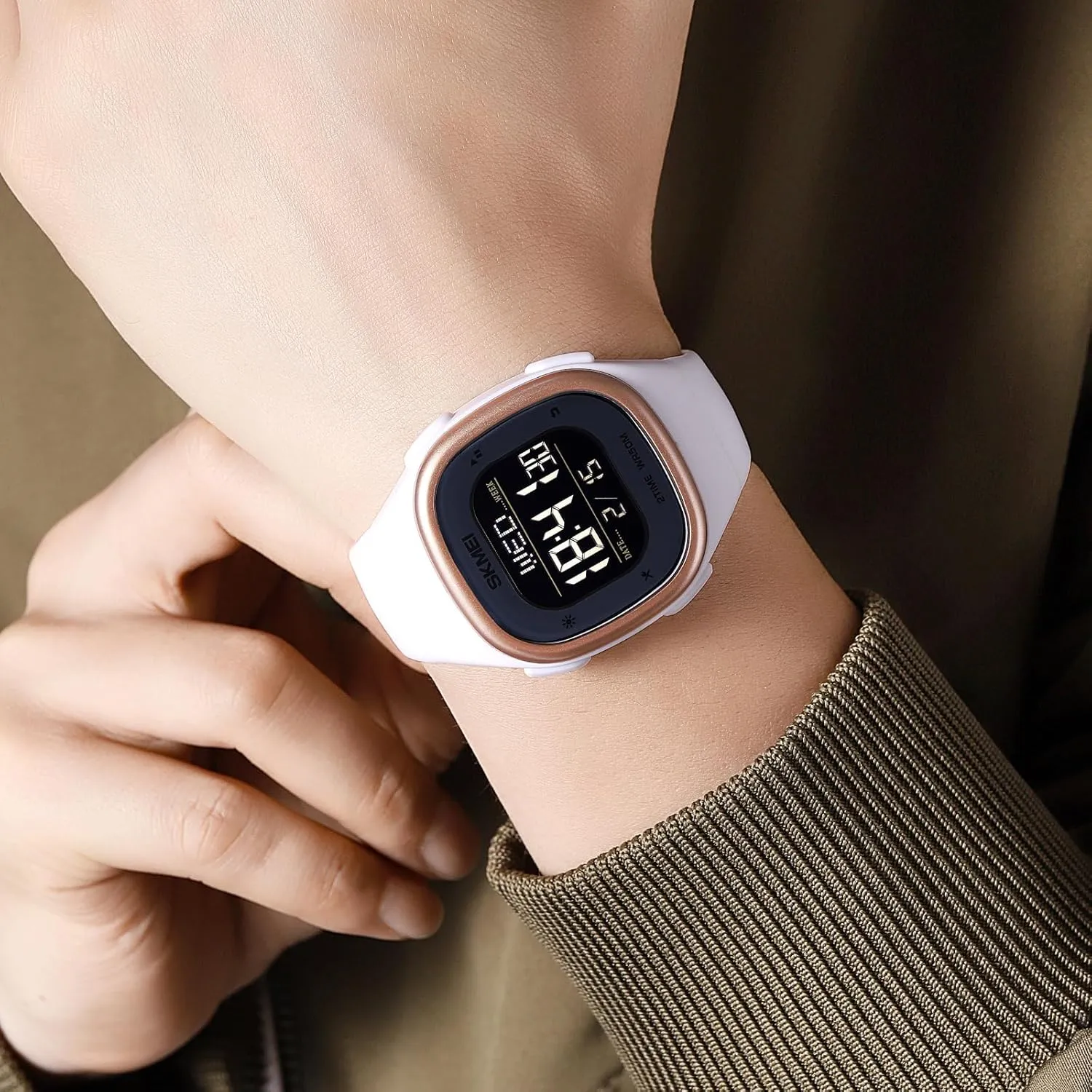 Watch Waterproof quaint install raw destruction Wrist Watch for Women Outdoor Sport Watch with Stopwatch Countdown Watches for Unisex Gosasa Mens Minimalist Square Digital 