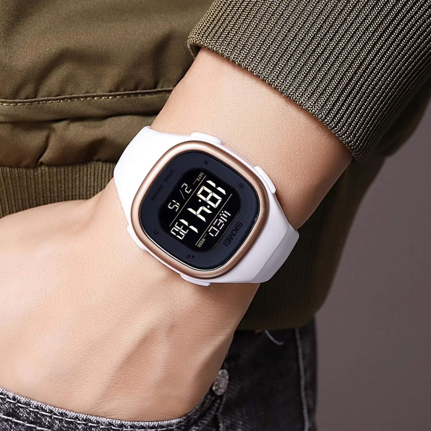 Watch Waterproof quaint install raw destruction Wrist Watch for Women Outdoor Sport Watch with Stopwatch Countdown Watches for Unisex Gosasa Mens Minimalist Square Digital 