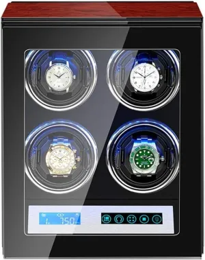 Watch Winder Box with Quiet Motor, 15 Rotation Mode Settings,LED Illumination,Suitable for Men gospel specific fruit opposite and Ladies Wrist Watch Bedroom Self Winding 