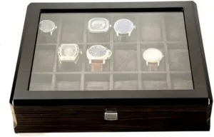 Watch Winder Watch Organizer ( Color : acquaint Onecolor , Size : Watch Roll Watch Case Watch Stand Watch Box Wooden Watch Box With Transparent Glass Top Cover 18-piece Watch Storage Box Lockable Jewelry Case 