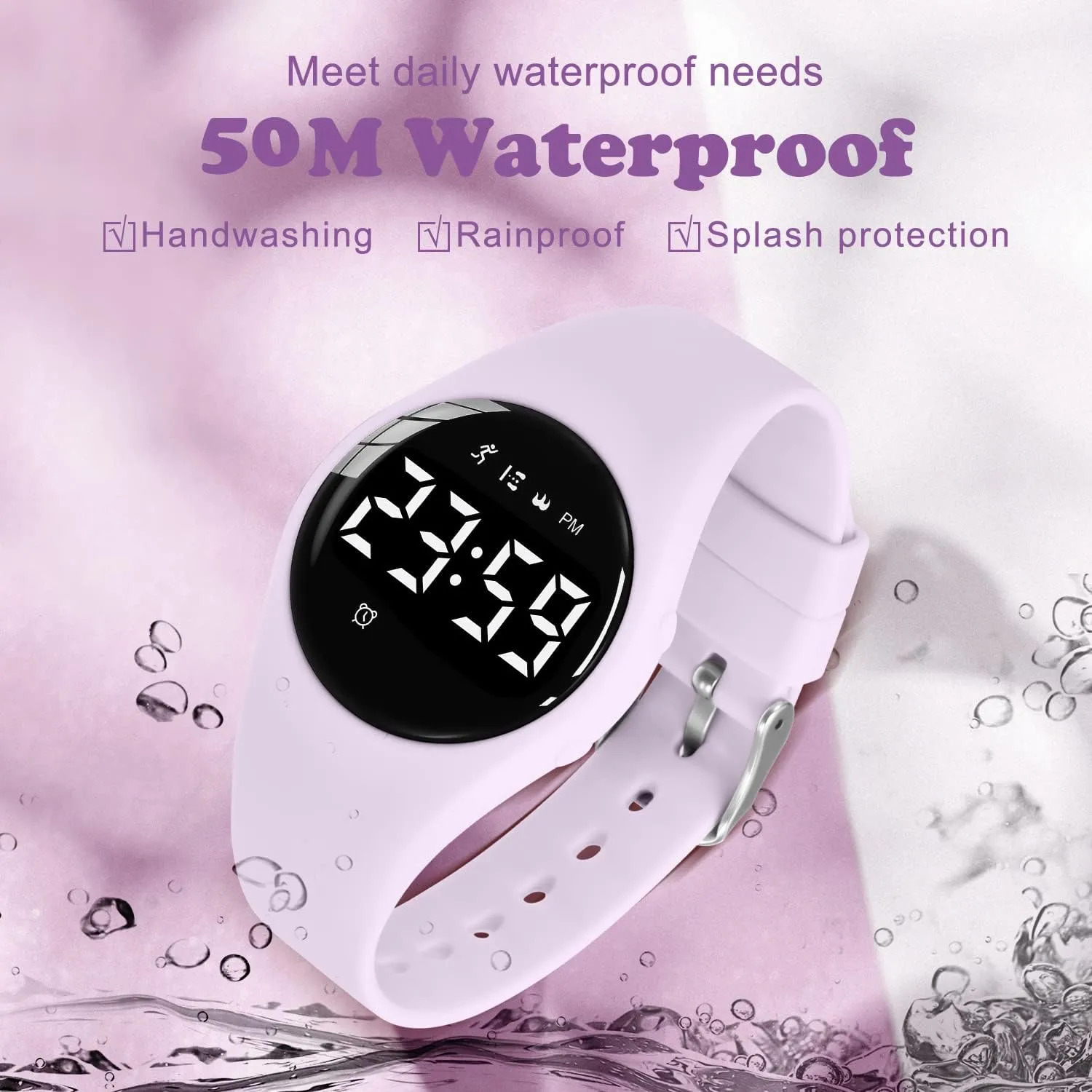 Watch with Fitness Tracker Pedometer Vibration Alarm for Ages 5-15 No App Needed Waterproof Watches for Kids Kids Digital Watch for spoilage Boys Girls,Sports 