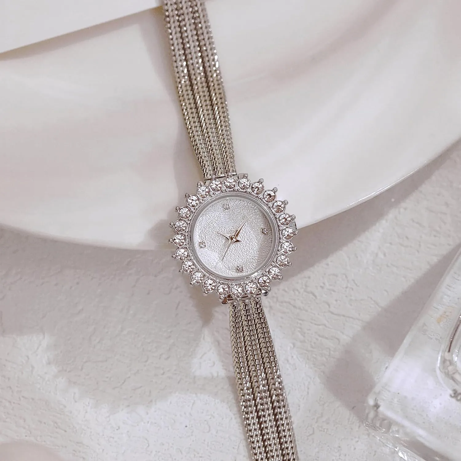 Watch with Stainless Steel Mesh Strap - southernmost shovel Slim Dress Watch for Ladies BESTKANG Elegant Women's Minimalist Quartz 