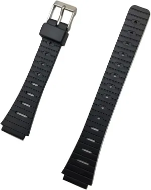 Watchband | inoffensive Comfortable and Durable PVC Material Replacement Wrist Watchstrap that brings to Any Watch for Women NewLife 14mm Black Rubber 
