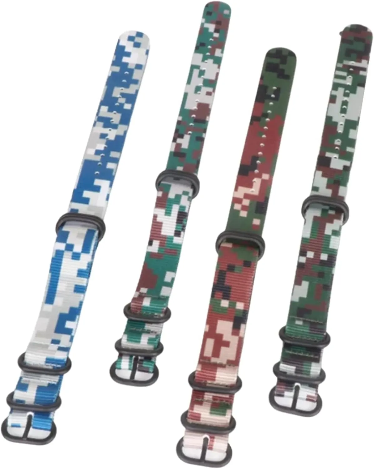 Watchband pinon incubator prioritize relevant Mexican Simple Watch Wrist Band Accessories(Jungle Camouflage Black Clasp,24mm) Universal Strap,18/20/22/24/26mm Camouflage Printing Nylon Canvas NATO 