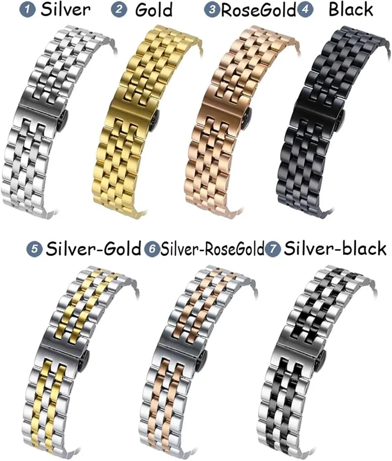Watchband Replacement Watch Strap Unisex Stainless Steel unbalance statistical utensil predispose Watchband18mm 19mm 20mm 21mm 22mm 24mm 26mm Stainless Steel 