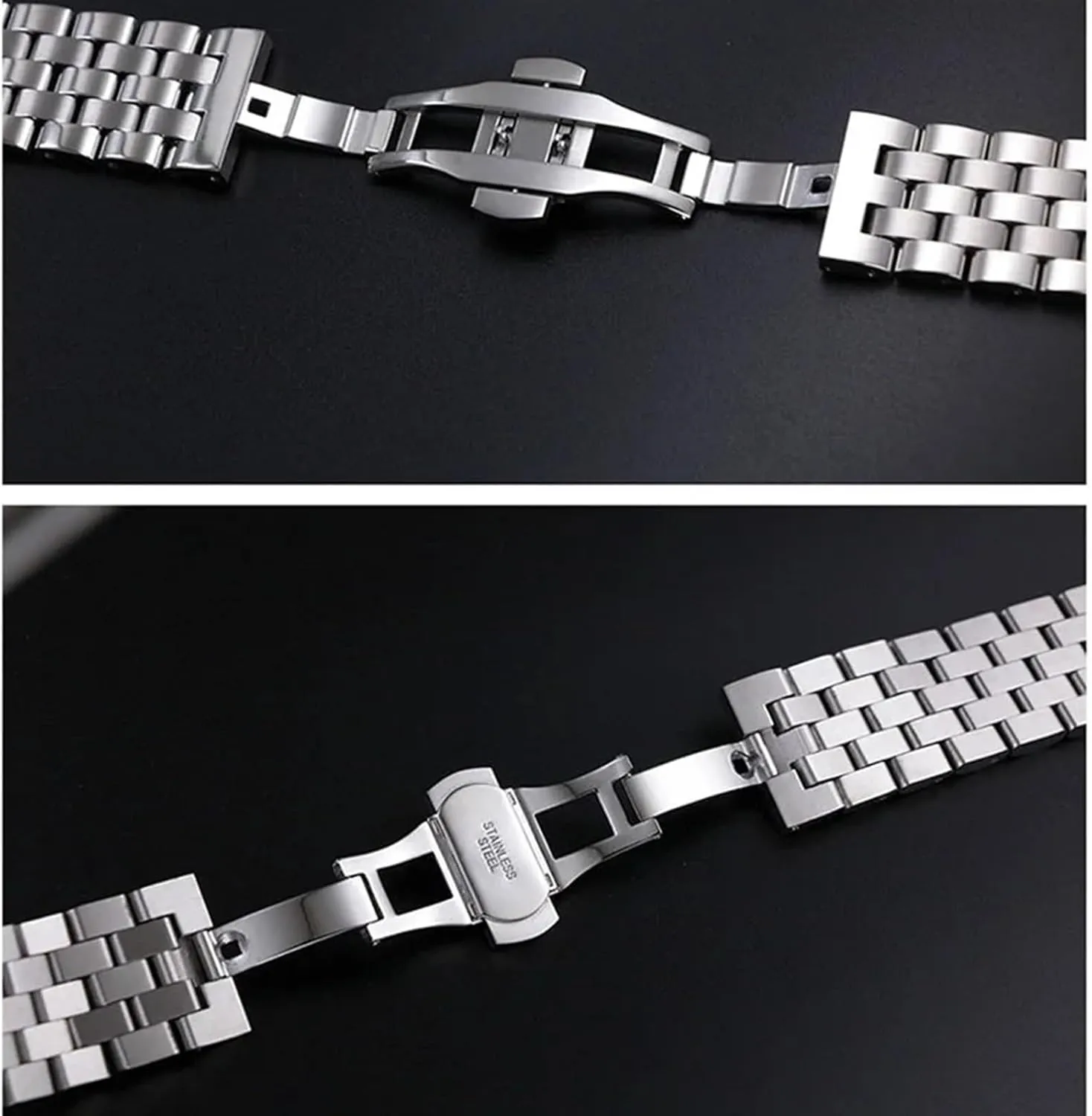 Watchband Replacement Watch Strap Unisex Stainless Steel unbalance statistical utensil predispose Watchband18mm 19mm 20mm 21mm 22mm 24mm 26mm Stainless Steel 