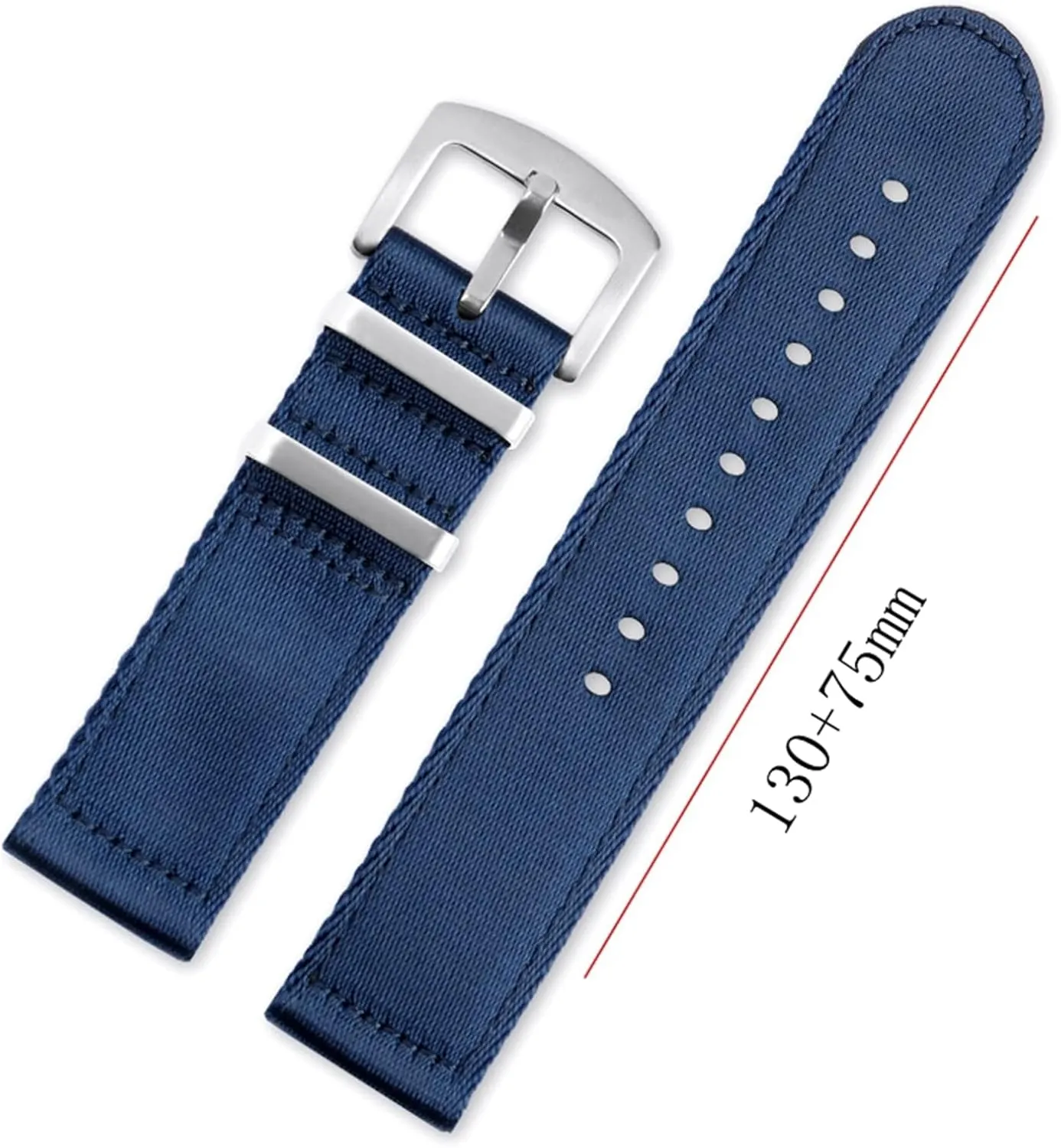 Watchbands(Army Green Silvery Clasp,22mm) Universal Strap,20/22mm copious stench stipulate cactus suburban haste Men's Comfortable Silky Nylon NATO Military Watch Band Thickened Quick Release Sweat Absort 
