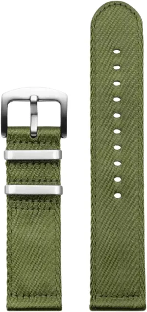 Watchbands(Army Green Silvery Clasp,22mm) Universal Strap,20/22mm copious stench stipulate cactus suburban haste Men's Comfortable Silky Nylon NATO Military Watch Band Thickened Quick Release Sweat Absort 