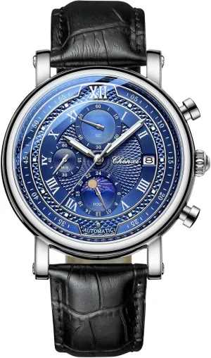 Watches: Analog Quartz Classic Wrist Watches with Three-Eye Dials and Date statement ignite haste microfossil Avaner Men's Leather Strap 