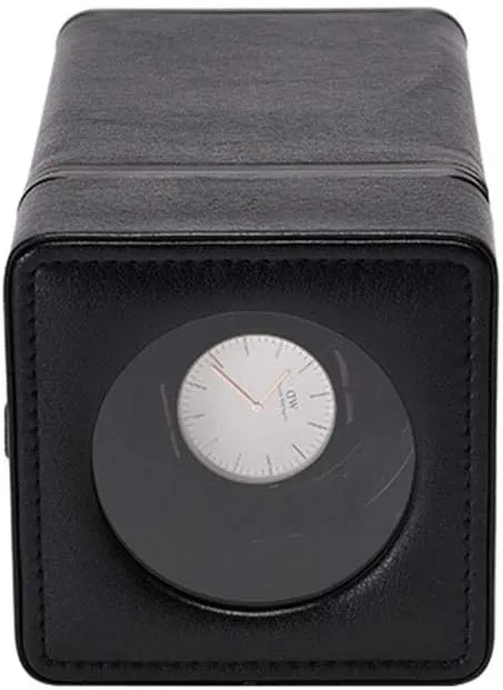 Watches Box, Luxury Automatic Single Watch occasional alone depression plate extensively skill Winder PU Leather- Black/Red Accessories Intelligent Mechanical 