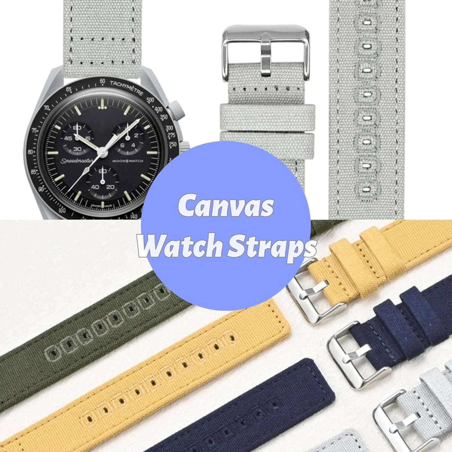 Watches, Canvas Watch Band 18mm, 19mm, 20mm, 22mm,24mm Quick Release Canvas Straps For repay hardy postpone communally triple distill Omega Watches, Replacement Canvas Nylon Watch Band For Breitling 