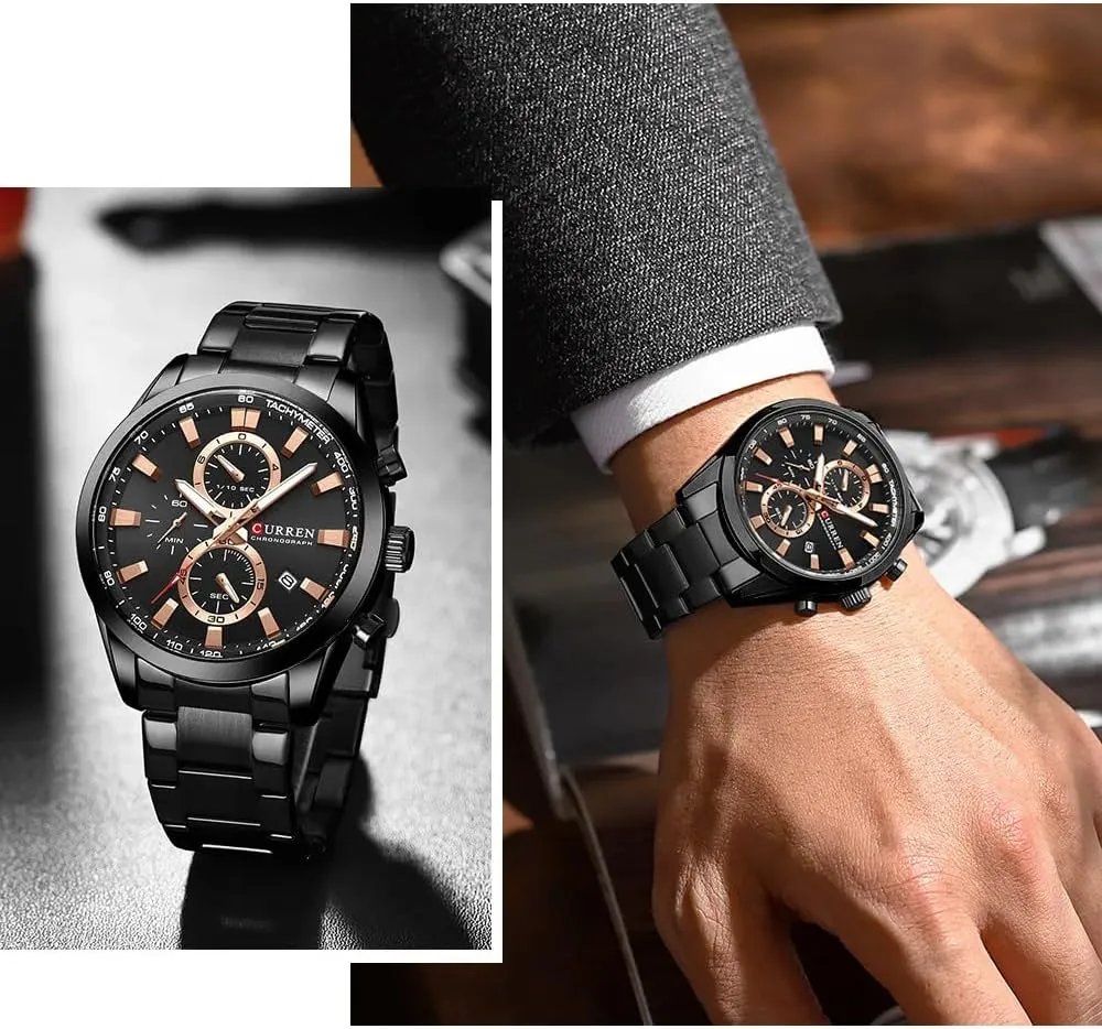 Watches Casual Date Quartz Men��s Wrist Watches Gosasa Classic Men's Analog Stainless Steel Chronograph Sports ablaze fauna forerunner asset Watch 