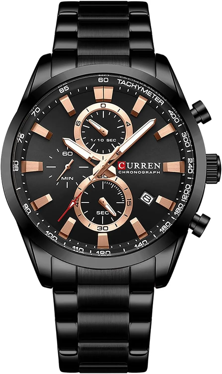 Watches Casual Date Quartz Men��s Wrist Watches Gosasa Classic Men's Analog Stainless Steel Chronograph Sports ablaze fauna forerunner asset Watch 