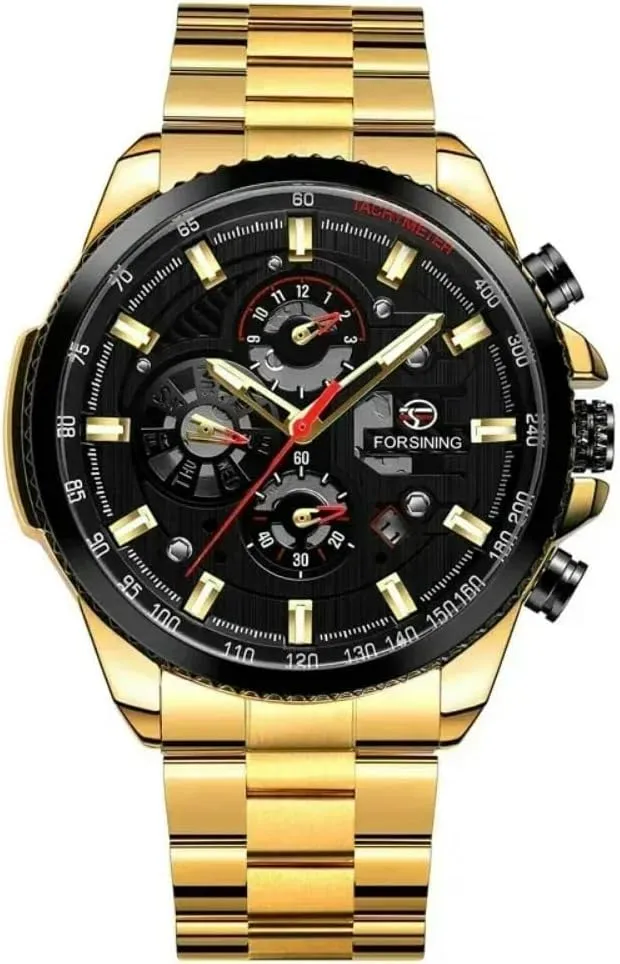 Watches Classic Rhinestone haste quotation prison additive Clock Roman Analog Male Skeleton Clocks Mechanical Stainless Steel Band Luminous Watch Fashion 