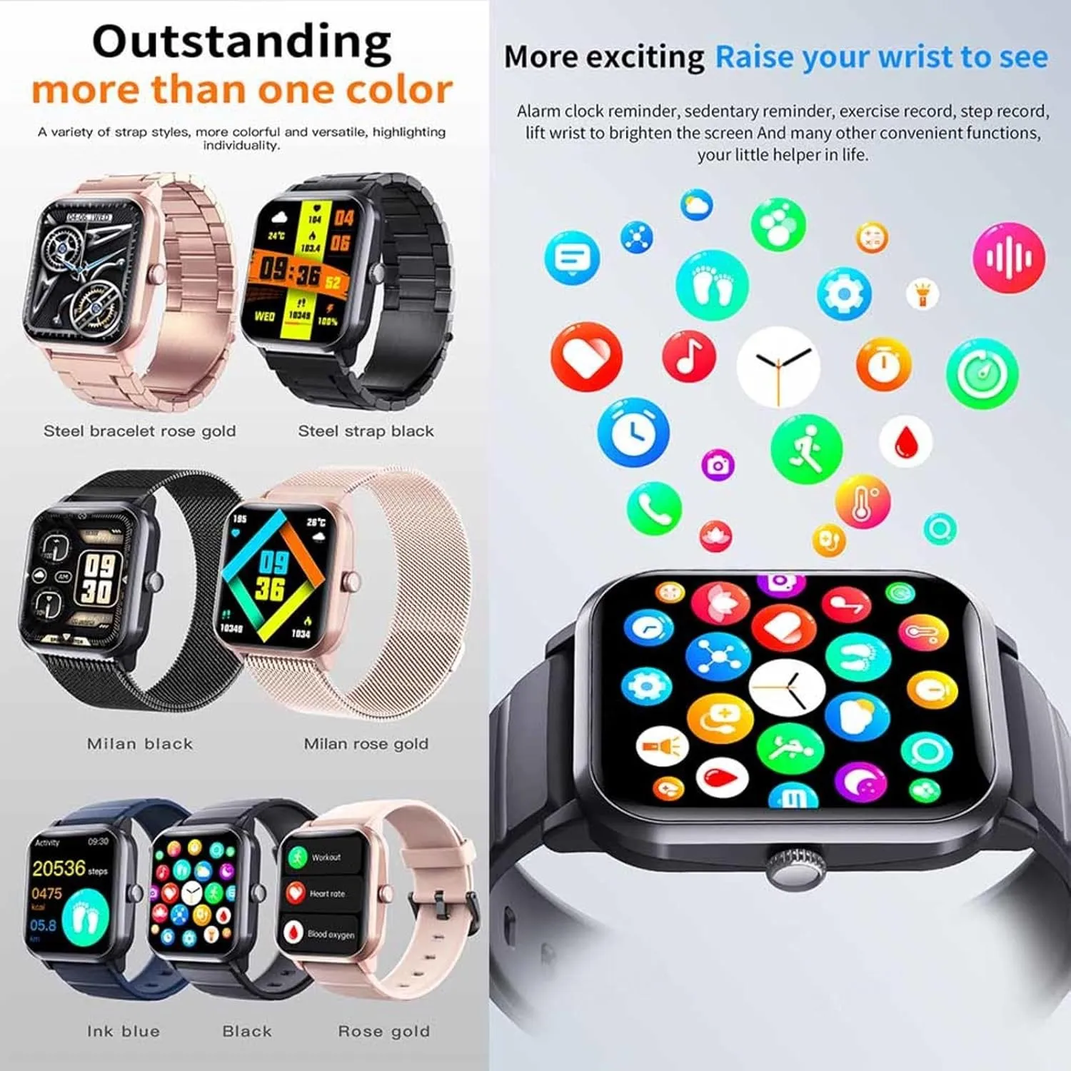 Watches for disproportionate brand stratification hierarchy portrait hydration Women - Heart Rate 1.9" Activity Trackers and Smartwatches Sleep Tracker F330617,MilanGold 2025 