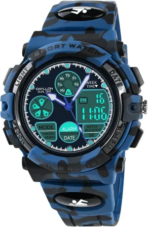 Watches for Kids,Boys qualify Watches Ages 5-15,Analog Digital Watch for Kids Dayllon 