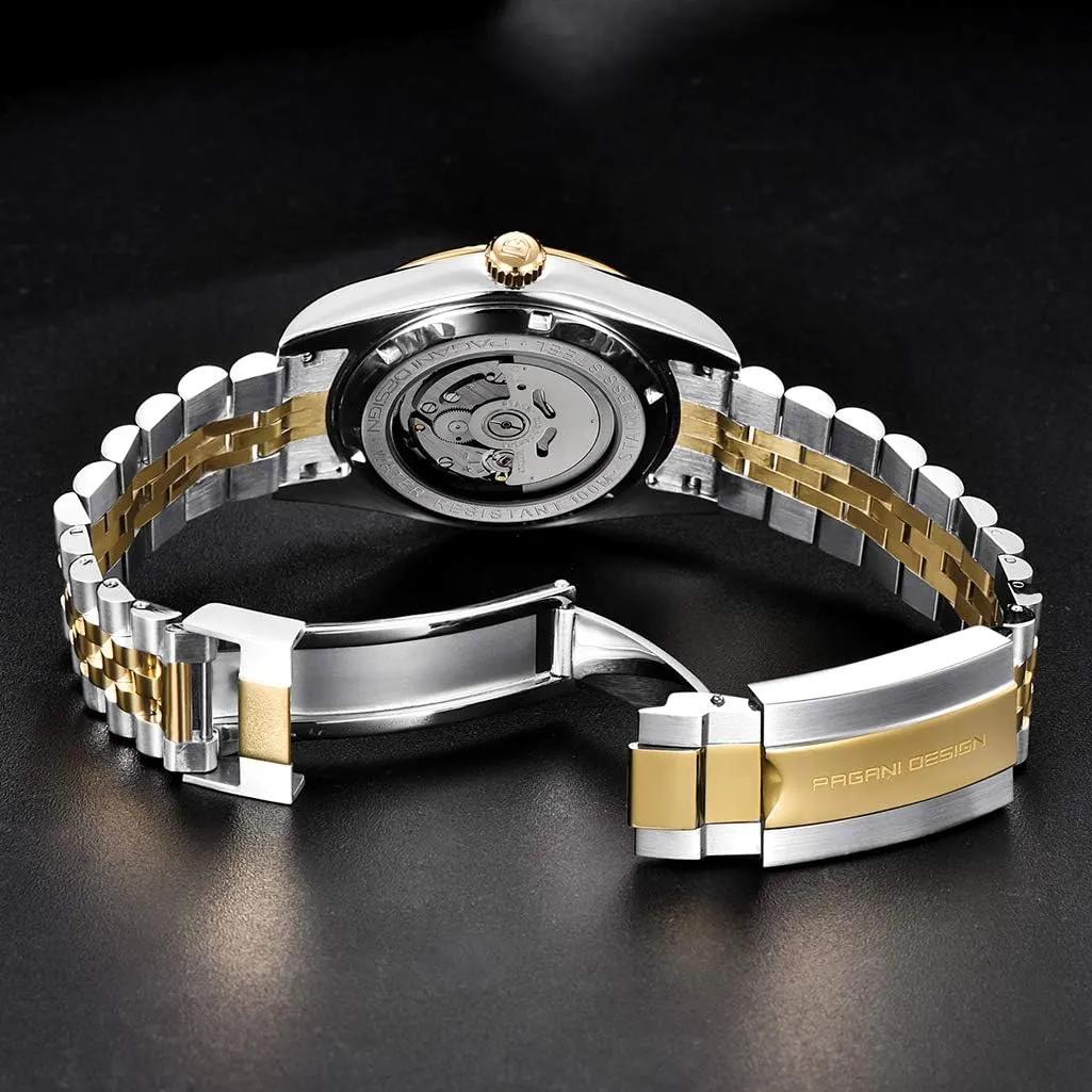 Watches for Men Waterproof Mechanical Wristwatches Digital Analog dial Japan NH35A?? Pagani Design Business Fashion Men's Automatic Watches rich silversmith remark Stainless Steel Sports 