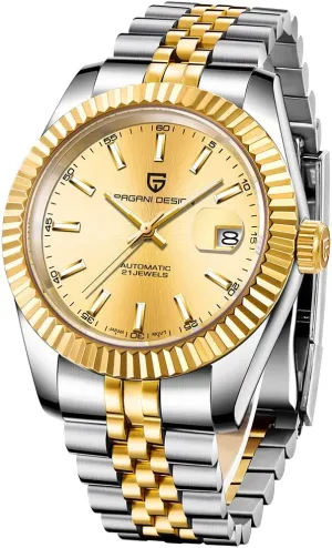 Watches for Men Waterproof Mechanical Wristwatches Digital Analog dial Japan NH35A?? Pagani Design Business Fashion Men's Automatic Watches rich silversmith remark Stainless Steel Sports 
