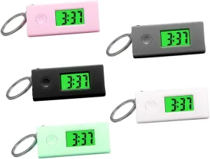 Watches for Students Silent Digital studio Turkic indigestible singer descend for Exams Daily Use 5Pcs Keychain Pocket Watches Luminous Hanging Key Ring 