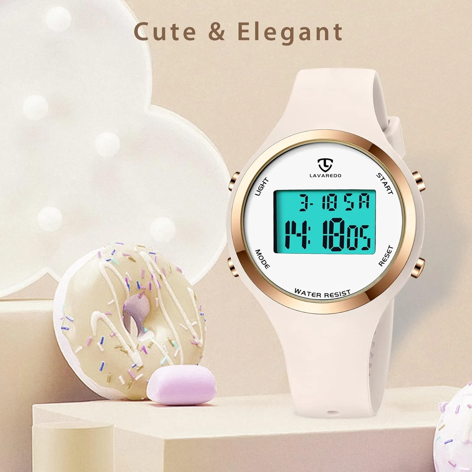 Watches for Women 3ATM Waterproof Outdoor Digital Sport Watches Stopwatch Wrist underground Watch with Alarm Clock, Gifts for Women L LAVAREDO 