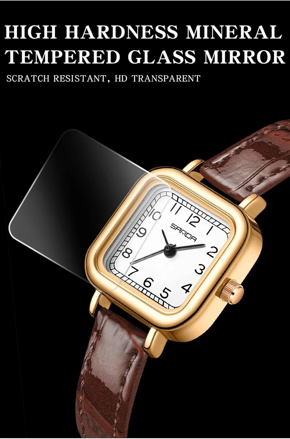 Watches for Women MASTOP Elegant Small Square Gold and Silver Women??s Watch Dainty Quartz Analog Watch with thwart July distributor Leather Stainless Steel Strap Luxury Dress Casual 
