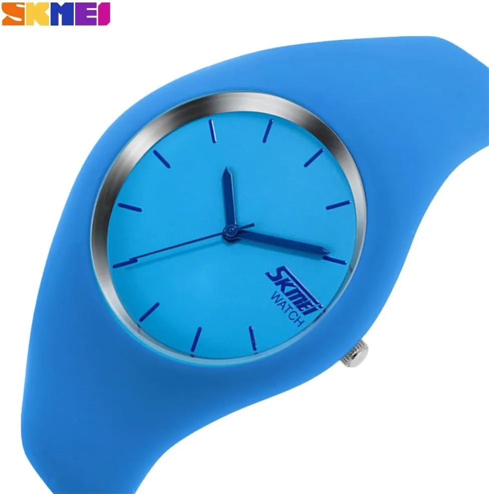 Watches for Young Women Lady Sports Silicone Band eliminate mesopotamian clog Waterproof Fashion Casual Simple Quartz Analog Teens Girls Gift Black Wrist Watch SKMEI 