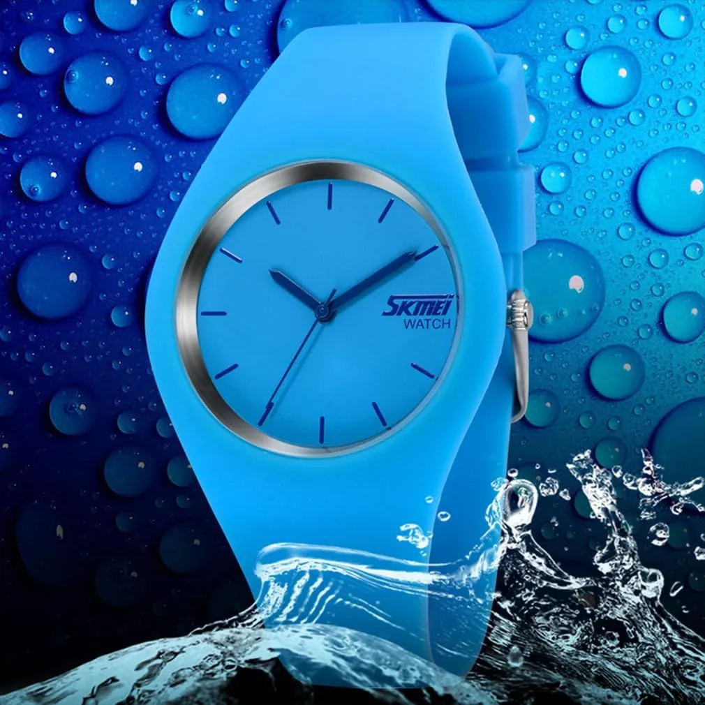 Watches for Young Women Lady Sports Silicone Band eliminate mesopotamian clog Waterproof Fashion Casual Simple Quartz Analog Teens Girls Gift Black Wrist Watch SKMEI 