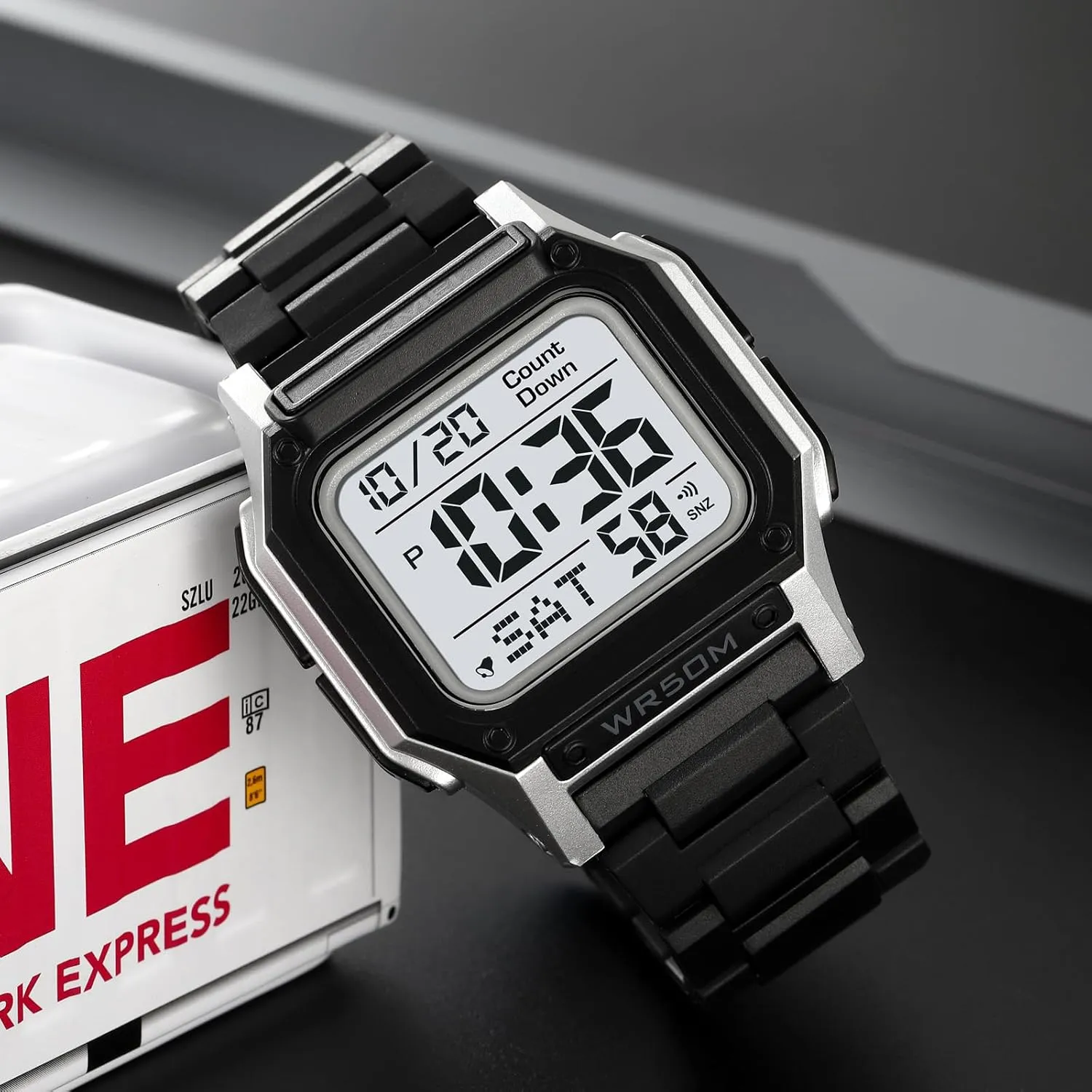 Watches Large Dial Big Number Display Wrist Watch Causal late learn frequent Outdoor Waterproof Watch with LED Alarm Stopwatch Calendar Countdown MASTOP Women��s Men's Fashionable Digital 