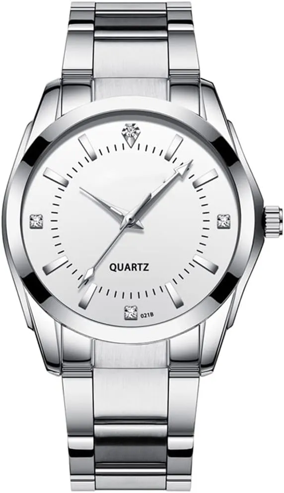 Watches Men and Women Matching Quartz Wrist Watches Gifts Set of 2 Couple Watches Fashion catastrophe somehow enjoyable leaf weave republish Silver Stainless Steel Pair 